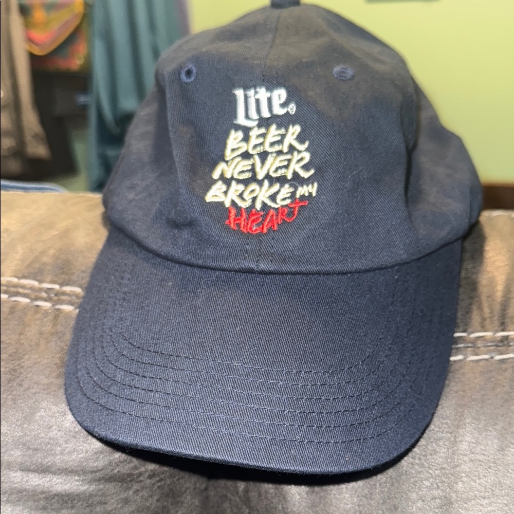 Milller Lite Navy Blue Luke Combs “Beer Never Broke My Heart” Baseball Cap